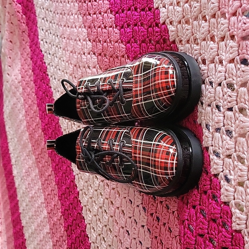 Jessica Simpson plaid loafers